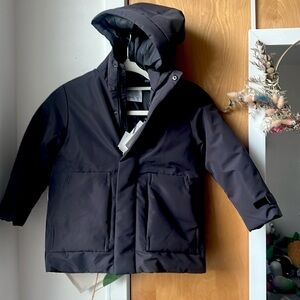 NWT Zara boys or girls 4-5T charcoal gray puffy jacket